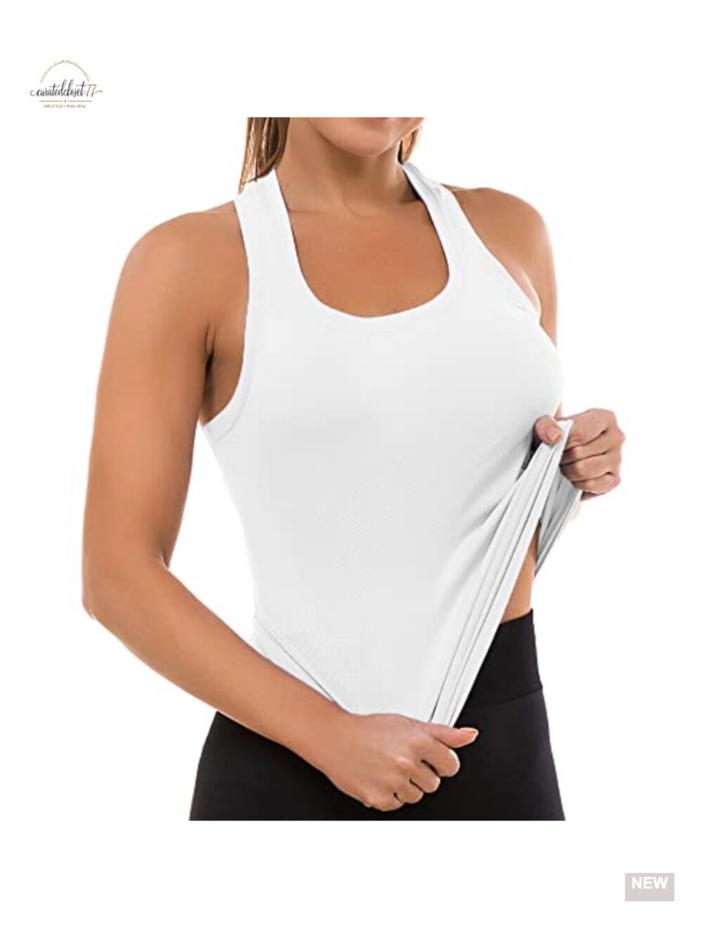 Seamless Racerback Workout Tank Top Slim Fit Yoga Gym Athletic
